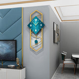 Vertical Wall Clock - Metal Frame and Solid Wood Dial