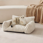 Soft Cat Sofa of Corduroy Fleece with Plush Lining