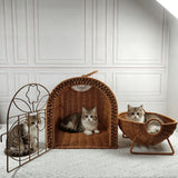 Woven Plastic Pet Storage Baskets Set of Two