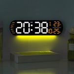 Digital Wall Clock - 14-Inch LED Display with Remote Control