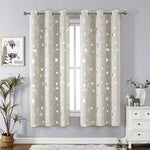 Star and Moon Blackout Curtains - Polyester 2-Panel Grommet Set