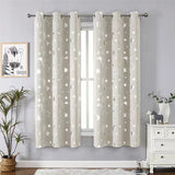 Star and Moon Blackout Curtains - Polyester 2-Panel Grommet Set