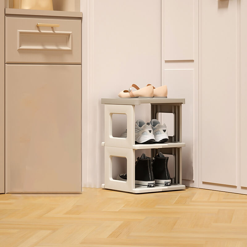 Foldable Narrow Shoe Rack - Stackable 3, 5 or 7 Tier Storage