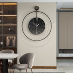 Round Wall Clock - Glass Dial with Silent Sweep Movement