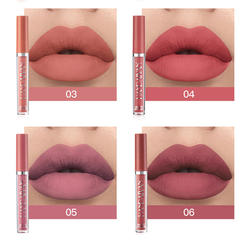 6-Colour Matte Liquid Lipstick Set for Everyday Beauty Care