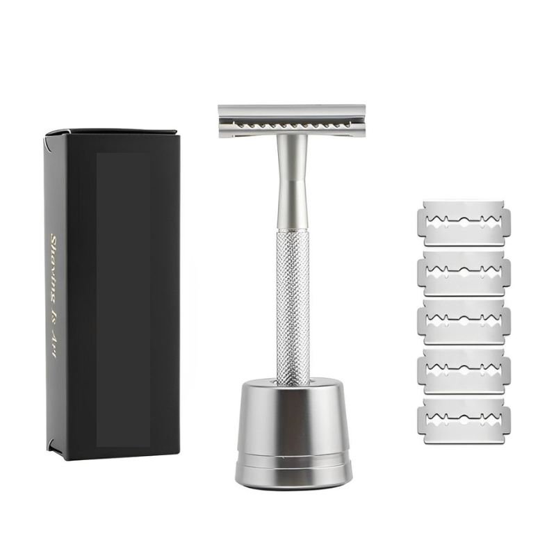 5-Blade Manual Razor with Replaceable Cartridges