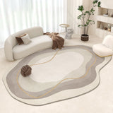 Irregular Area Rug - Polyester with TPR Non-Slip Backing