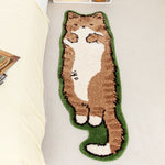 Cat Shaped Area Rug - Tufted Polyester with TPR Backing