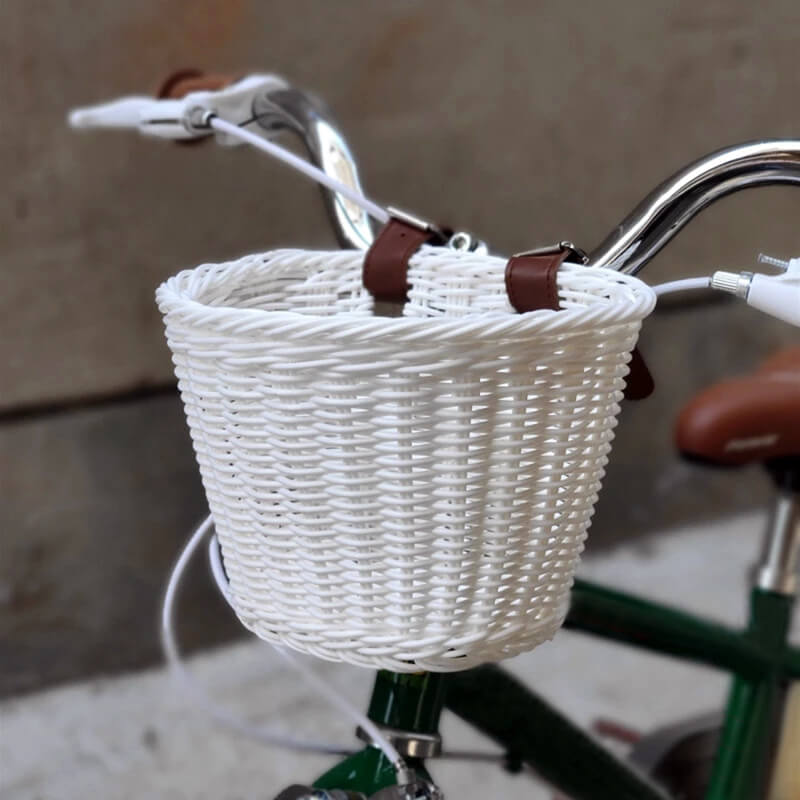 Wicker Front Handlebar Bike Basket for Kids