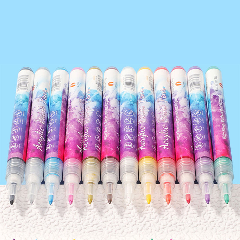 12-Colour Nail Art Drawing Pen Set