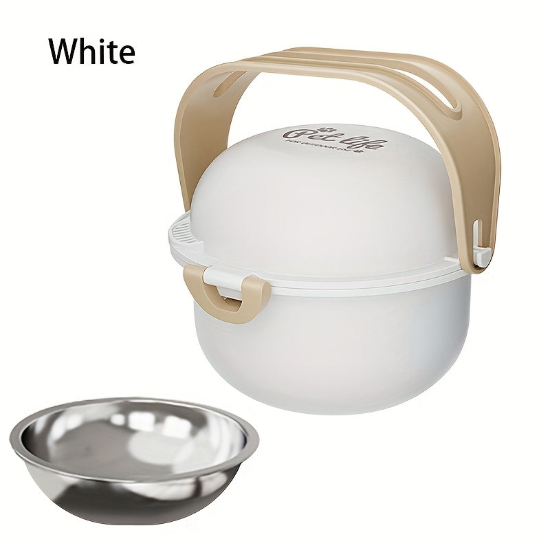 Foldable Double Food- and Water Bowl with Adjustable Height