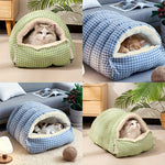 Warm Foldable Cat Cave for Small Cats and Kittens