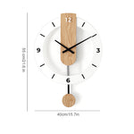 Solid Wood Wall Clock - Silent Sweep Pendulum