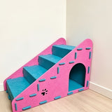 3-In-1 Pet Steps With Cat Bed and Scratching Surface