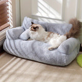 Gray Cat Sofa of Polyester with Removable Filling