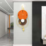Modern Wall Clock - Metal Frame and Solid Wood Dial