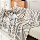 Boho Chenille Sofa Cover - Geometric Anti-Scratch Furniture Protector