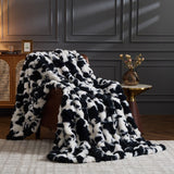 Faux Rabbit Fur Throw Blanket - 750 GSM 3D Bubble Texture