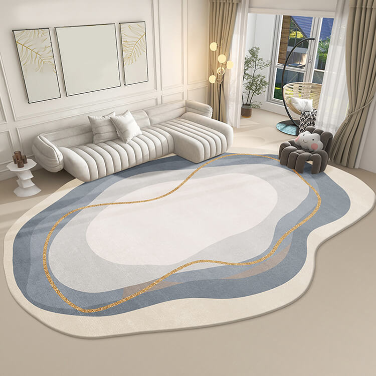 Irregular Area Rug - Polyester with TPR Non-Slip Backing