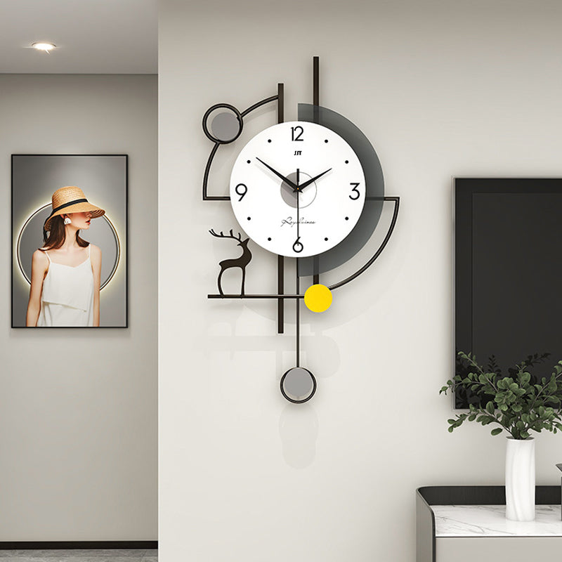 Decorative Wall Clock - Iron Frame Silent Sweep