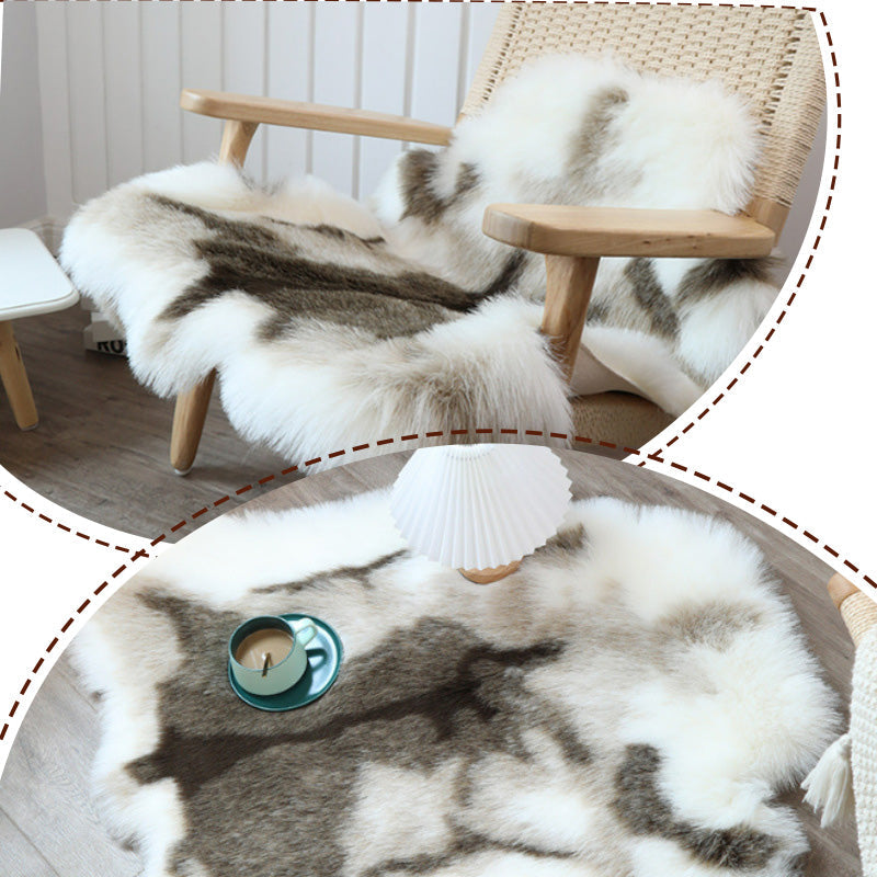 Faux Sheepskin Area Rug - Acrylic Fur with Suede Backing