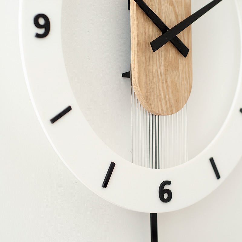Solid Wood Wall Clock - Silent Sweep Pendulum