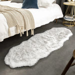 Faux Sheepskin Area Rug - Fluffy Non-Slip Suede Backing