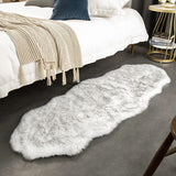 Faux Sheepskin Area Rug - Fluffy Non-Slip Suede Backing