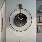 Round Wall Clock - Glass Dial with Silent Sweep Movement