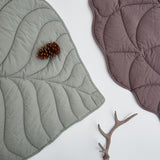 Cotton Leaf Play Mat - Quilted Organic Cotton with PP Filling
