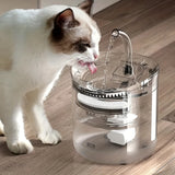 Transparent USB Pet Drinking Fountain With Faucet Spout