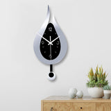 Water Drop Wall Clock - Silent Sweep Pendulum