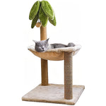 Coconut Palm Cat Tree with Cactus House, Hammock and Scratching Board