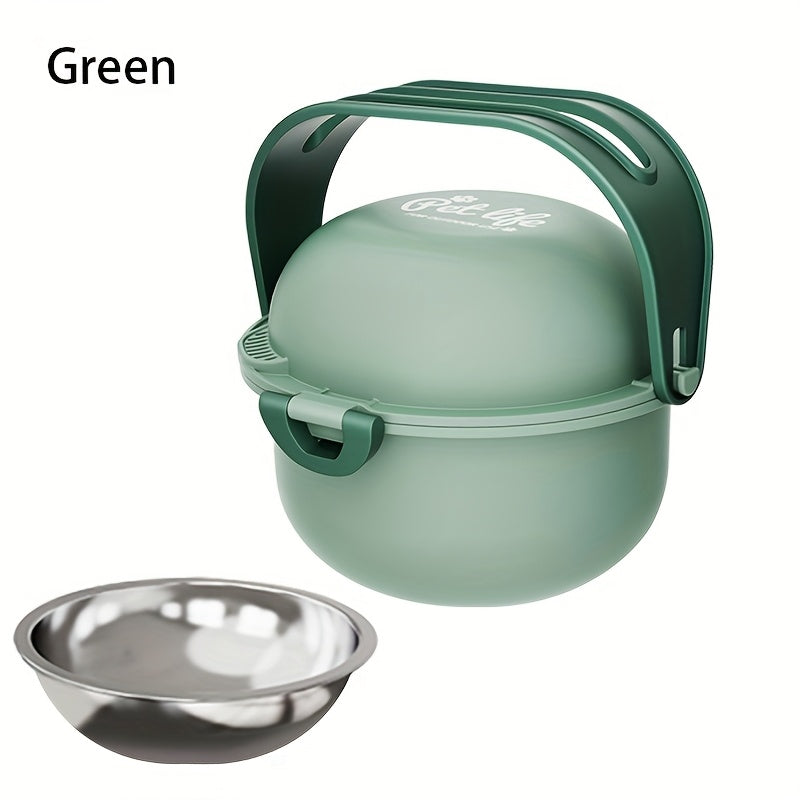 Foldable Double Food- and Water Bowl with Adjustable Height