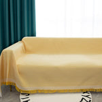 Knitted Sofa Throw - Lightweight Cotton Waffle Weave Blanket