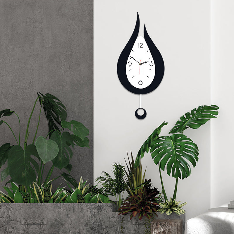 Water Drop Wall Clock - Silent Sweep Pendulum