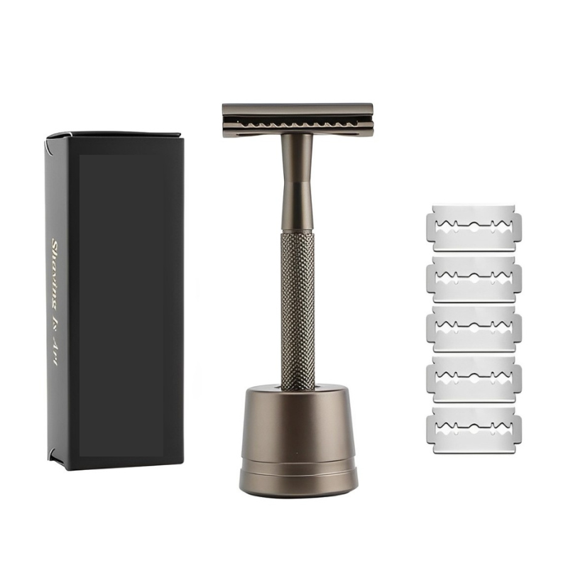 5-Blade Manual Razor with Replaceable Cartridges