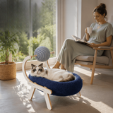Round Sisal Rope Cat Scratcher Bed With Wooden Stand