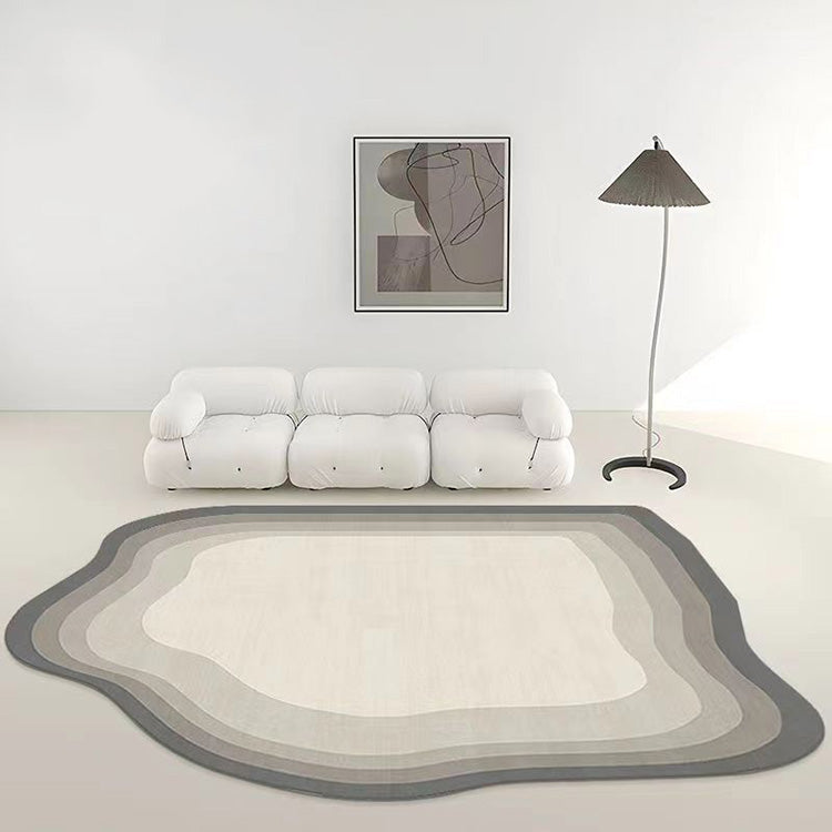 Irregular Area Rug - Polyester with TPR Non-Slip Backing