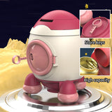 Rocket Piggy Bank - Lock and Key Money Box