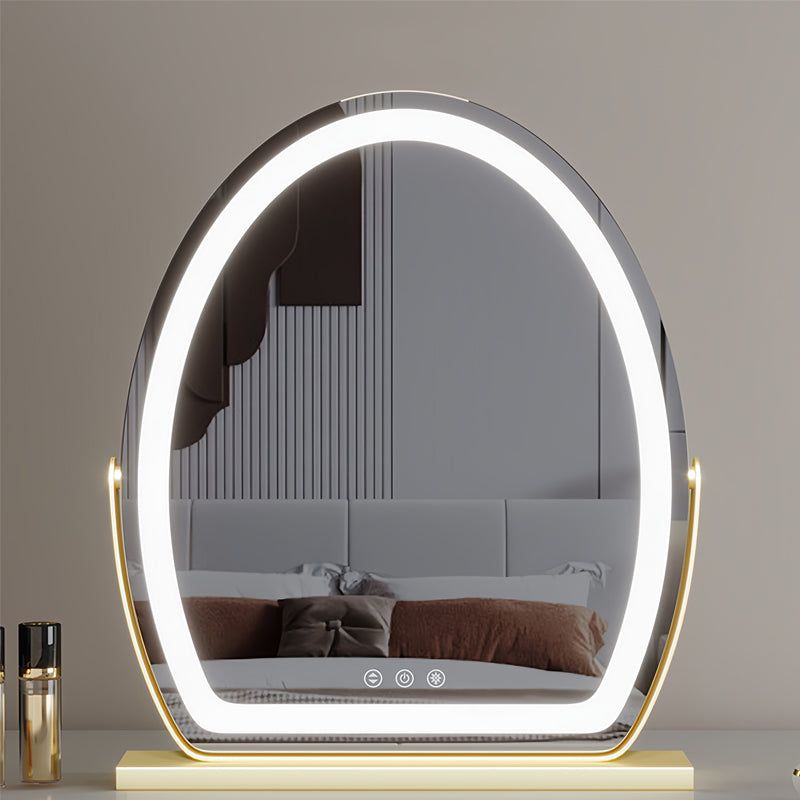 Oval LED Vanity Mirror - 3 Light Modes with Touch Dimming