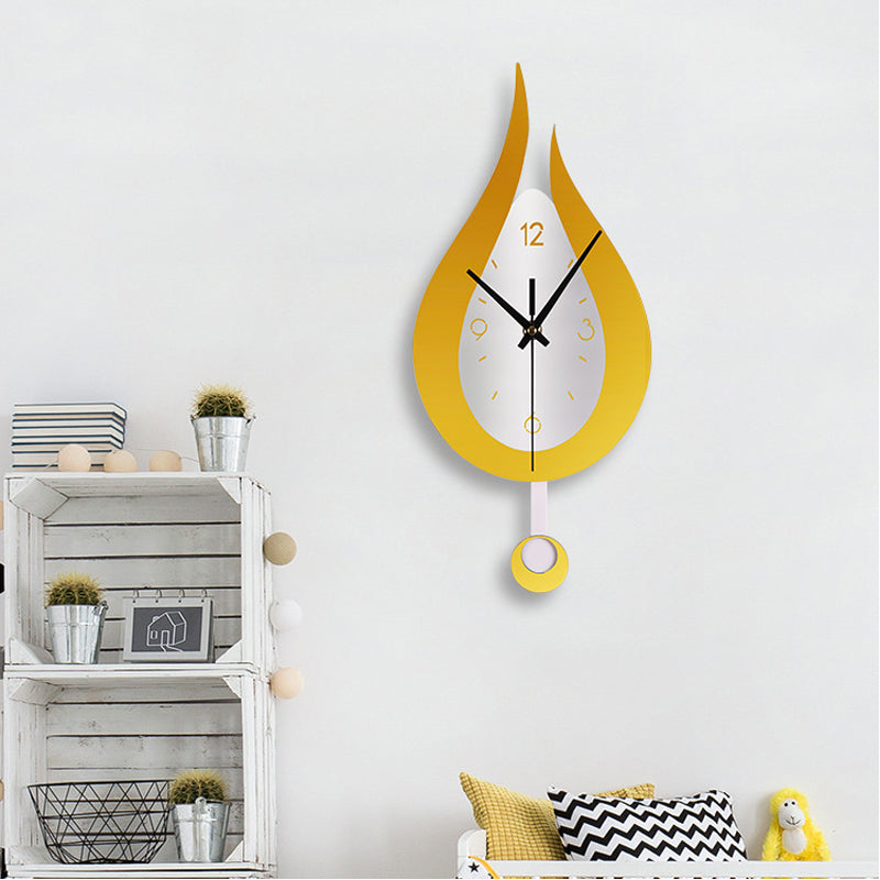 Water Drop Wall Clock - Silent Sweep Pendulum