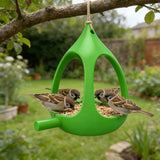 Compact Spherical Bird Feeder with Drainage