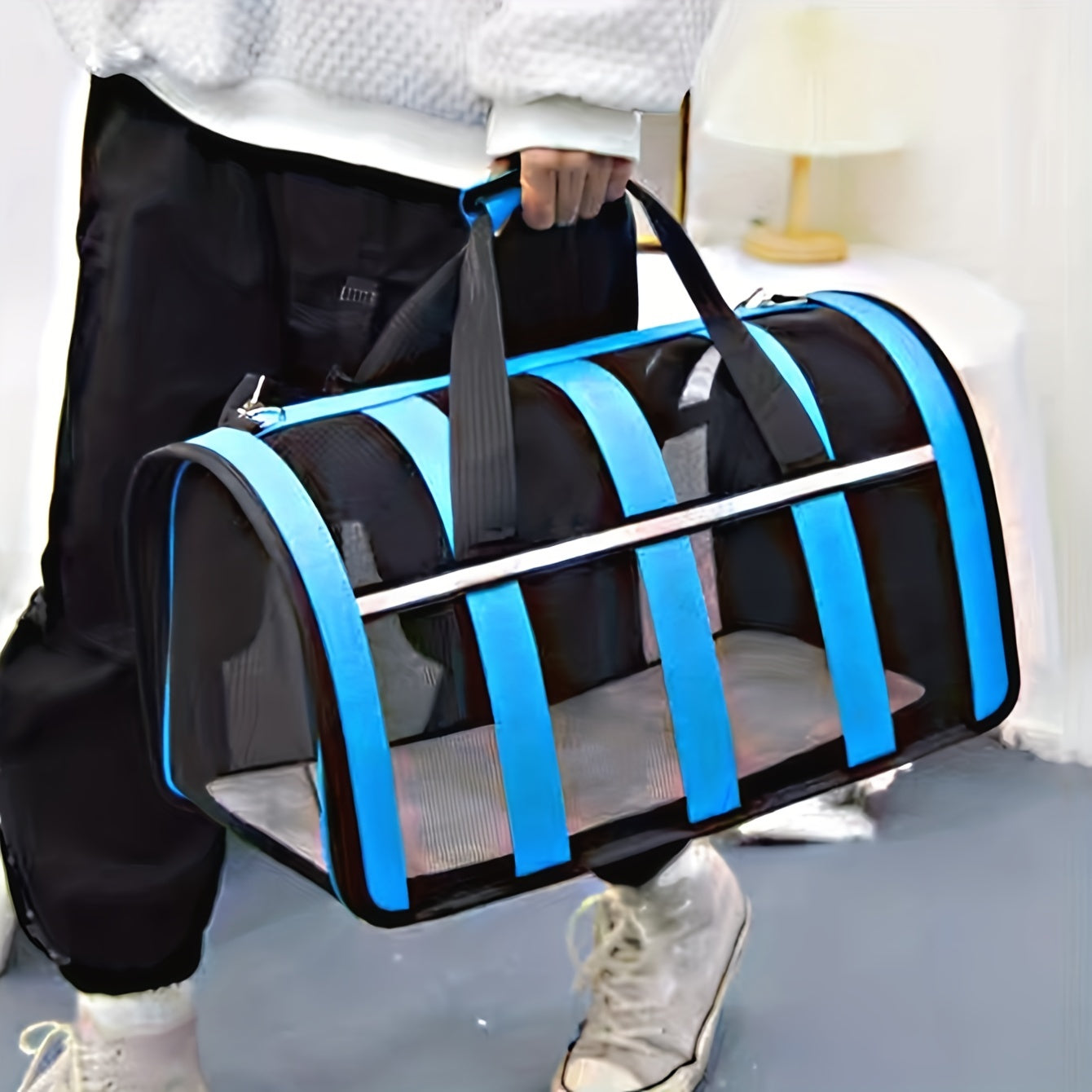 Foldable Soft Pet Carrier With Zipper Closure