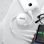3-In-1 Retractable Charging Cable for Everyday Device Charging