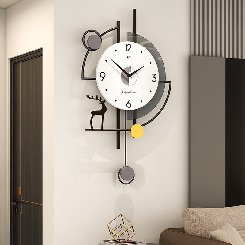 Decorative Wall Clock - Iron Frame Silent Sweep