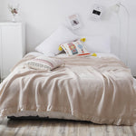 Cotton Bed Throw Blanket - Lightweight Waffle Weave Design