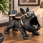 French Bulldog Butler - Polyresin Storage Tray Decoration