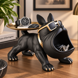 French Bulldog Butler - Polyresin Storage Tray Decoration