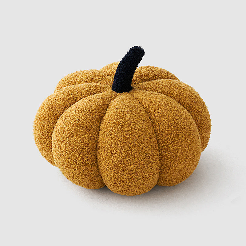 Pumpkin Cushion - Teddy Fleece Decorative Pillow with PP Cotton